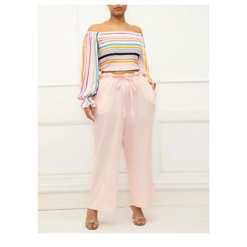 💗The Paperbag Waist Wide Leg Pants from ELOQUII Elements, NWT size 16 - Picture 1 of 4